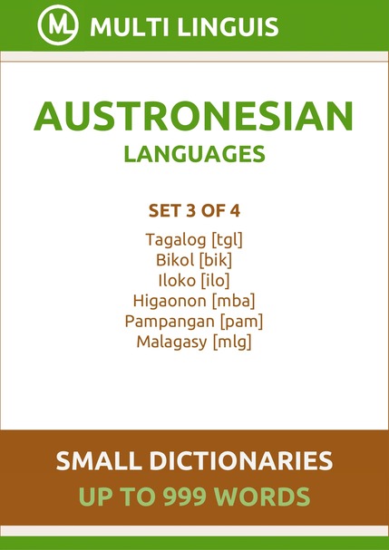 Austronesian Languages (Small Dictionaries, Set 3 of 4) - Please scroll the page down!